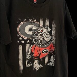 Hanes Black Bulldog Graphic Tee